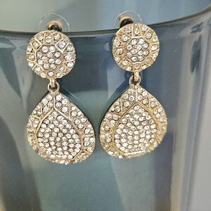 Elegant Gold and Silver Teardrop Earrings